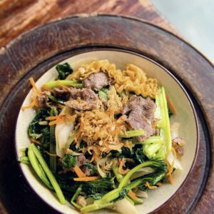 9.1. Mỳ Áp Chảo Xào Với Bò